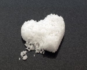 Heart shaped cake of salt