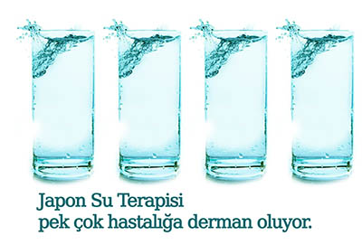 The water flowing in a glass