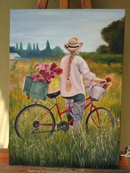 anette inselberg bisikletli kadın